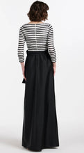 Load image into Gallery viewer, Emily Shalant Stripe Beaded Top with Taffeta Slit Skirt
