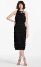 Load image into Gallery viewer, Emily Shalant Luxe Tulle Layered Ruffle Dress with Crystal Flower
