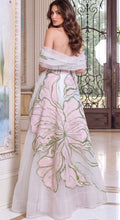 Load image into Gallery viewer, Jovani 49343 Strapless Floral Organza A-line Gown
