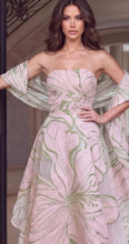 Load image into Gallery viewer, Jovani 49343 Strapless Floral Organza A-line Gown
