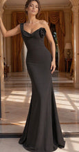 Load image into Gallery viewer, Jovani 45977 One Shoulder Dress with Flower and Ruffle Detail
