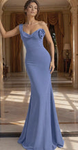 Load image into Gallery viewer, Jovani 45977 One Shoulder Dress with Flower and Ruffle Detail
