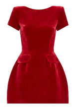 Load image into Gallery viewer, Amanda Uprichard Abigail Dress in Carnelian Velvet
