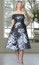 Load image into Gallery viewer, Colors MV1415 Floral Off the Shoulder Tea Length Dress
