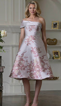 Load image into Gallery viewer, Colors MV1415 Floral Off the Shoulder Tea Length Dress
