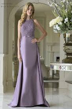Load image into Gallery viewer, Colors RD3404 High Neck Sleeveless Beaded Bodice with Straight Skirt and Overlay
