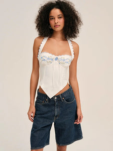 For Love and Lemons Tea Time Poplin Bustier