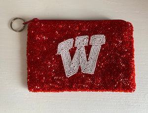 Wisconsin Beaded Coin Purse