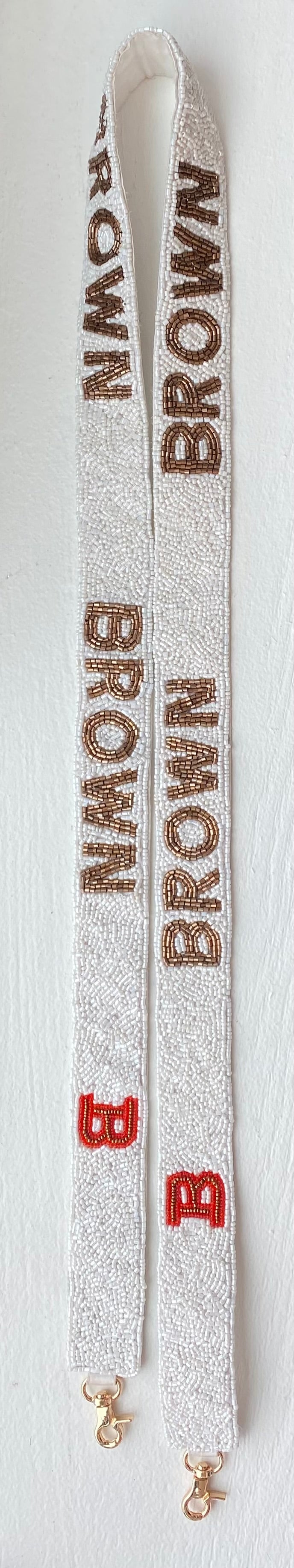 Go Brown! Beaded Purse Strap