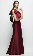 Load image into Gallery viewer, Dessy D879 One Shoulder Maxi Dress with Bown on Shoulder
