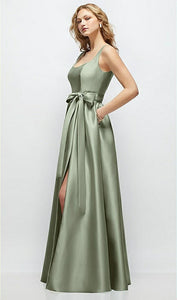Dessy 3176 Scoop Neck Tank Bodice Maxi Dress with Full Skirt