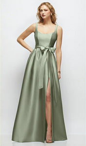 Dessy 3176 Scoop Neck Tank Bodice Maxi Dress with Full Skirt