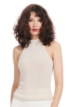 Load image into Gallery viewer, Emily Shalant Pearl Encrusted Beaded Halter Tank
