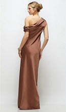 Load image into Gallery viewer, Dessy 6912 Draped One-Shoulder Bias Stretch Satinn Maxi Dress
