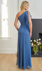Jade K258059 One Shoulder Gown with Ruched Bodice