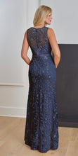 Load image into Gallery viewer, Jade K258072 Navy Sleeveless Beaded Long Gown with Bateau Neckline
