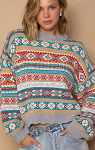 Scandinavian Sweater with Scallop Trim