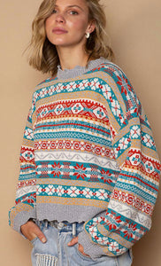 Scandinavian Sweater with Scallop Trim