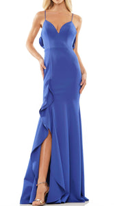 Colors 2646 Jersey V-neckline Dress with Straps