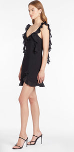 Amanda Uprichard Sonnet Mini Dress in Black