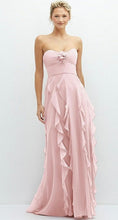 Load image into Gallery viewer, Dessy 1580 Strapless Chiffon Long Gown
