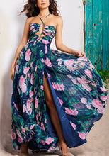Load image into Gallery viewer, Jovani 38638 Floral Print Halter Gown
