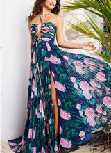 Load image into Gallery viewer, Jovani 38638 Floral Print Halter Gown
