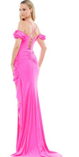 Load image into Gallery viewer, Barbie Pink Long Gown with High Slit and Open Neckline and Back
