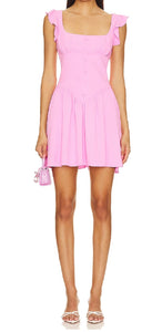 Amanda Uprichard Holland Dress in Carnation Pink