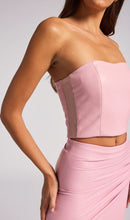 Load image into Gallery viewer, Generation Love Jacqueline Vegan Leather Top in Rose Pink
