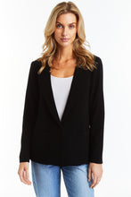 Load image into Gallery viewer, Drew Philips Angelina Black Crepe Blazer with Single Button
