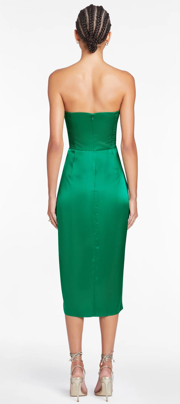 Amanda Uprichard Chamberlain Dress in Green Silk Gigi's Closette Ltd. Amanda Uprichard Chamberlain Dress in Green Silk Gigi's Closette Ltd.