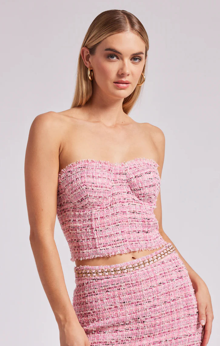 Generation Love Coraline Pink Melange Tweed Bustier – Gigi's