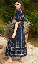 Load image into Gallery viewer, Neve and Noor LuLu Top in Navy White Polka Dot
