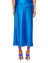 Load image into Gallery viewer, Susana Monaco Silk Bias Skirt in Cobalt
