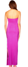 Load image into Gallery viewer, Susana Monaco Viscose Solid Tube Gathered Slit Dress in Supernova 0424VISD02282
