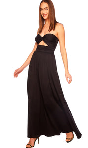 Susana Monaco Twist Front Strapless Dress in Black 0424LTSD02271