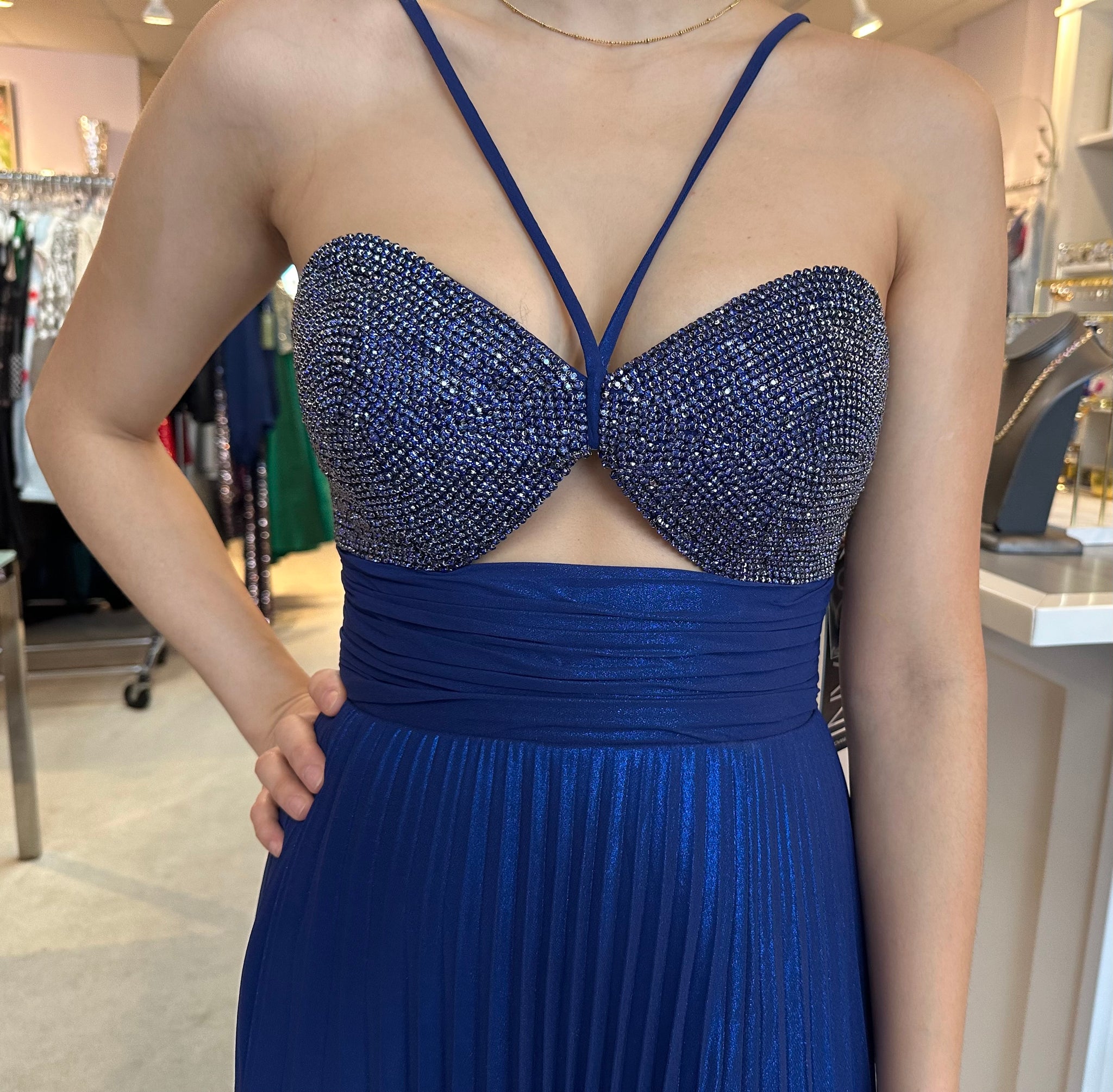 Jovani 37253 Royal Blue Long Gown with Cutouts Gigi's Closette Ltd. Jovani 37253 Royal Blue Long Gown with Cutouts Gigi's Closette Ltd.