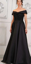 Load image into Gallery viewer, Off the Shoulder Portrait Collar A-Line Long Gown
