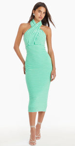 Amanda Uprichard Conchita Dress in Green and White