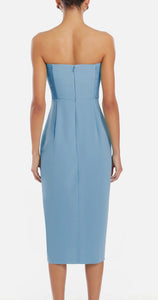 Amanda Uprichard Baby Blue Chamberlain Dress