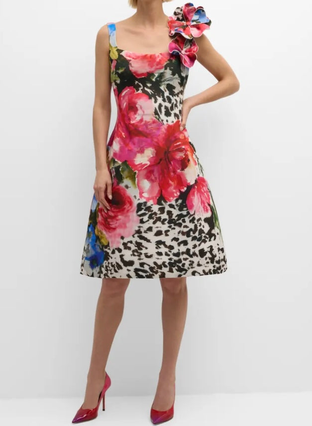 Teri Jon 24921 Sleeveless Print Dress