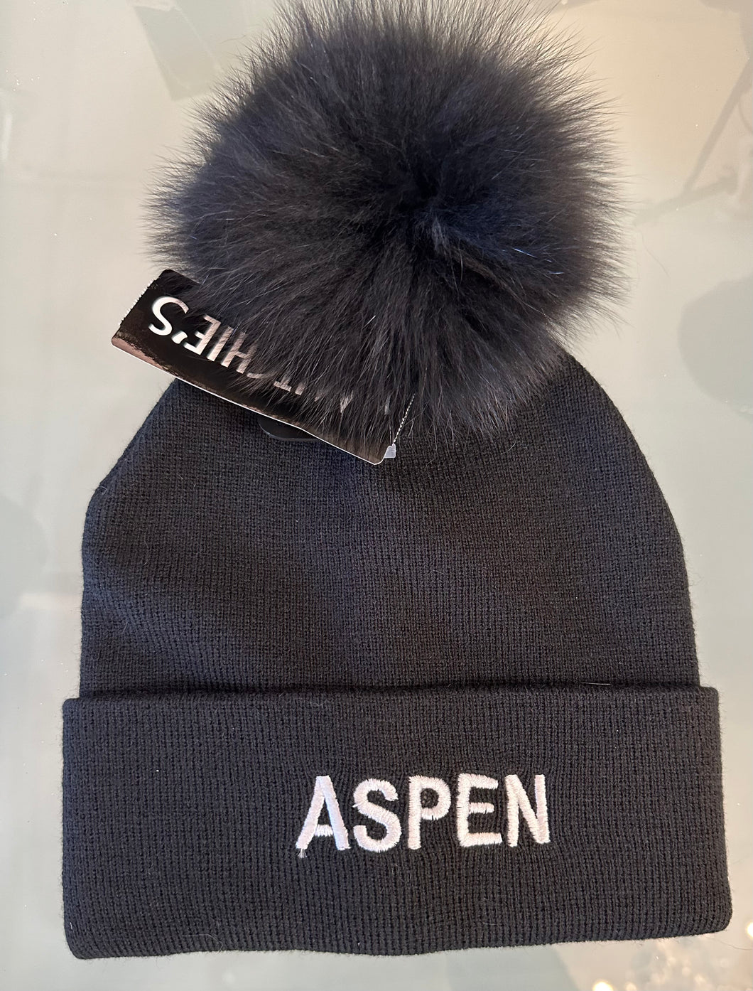 Mitchie’s Aspen Embroidered Hat with Fur Pom