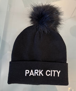 Mitchie’s Embroidered Park City Hat with Fur Pom