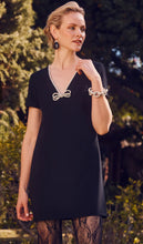 Load image into Gallery viewer, Trina Turk Obelle Dress in Black with Short Sleeve
