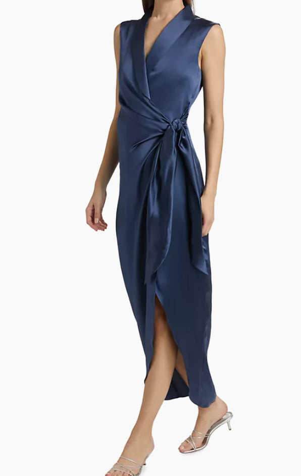 Amanda Uprichard Clara Maxi Dress in Steel Blue