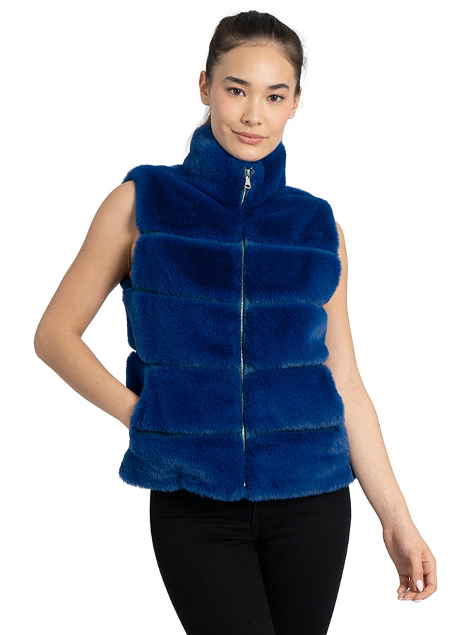 Love Token Vince Vest in Azure Blue Gigi s Closette Ltd