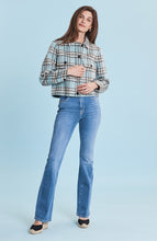 Load image into Gallery viewer, Tyler Boe Aqua Mallory Plaid Jacket
