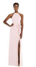 Load image into Gallery viewer, Dessy 3092 Blush Crepe Halter with Open Back
