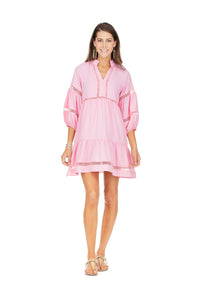 Jade Joy Joy 61A3906 Pink Short Dress with 3/4 Sleeve